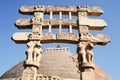 Detail of the gate at Great Buddhist Stupa in Sanchi