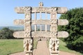 Detail of the gate at Great Buddhist Stupa in Sanchi