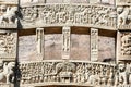 Detail of the gate at Great Buddhist Stupa in Sanchi