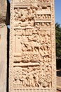 Detail of the gate at Great Buddhist Stupa in Sanchi