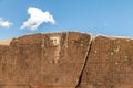 Detail of gate of the sun at Tiwanaku Tiahuanaco, Pre-Columbian archaeological site - La Paz, Bolivia