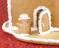 Detail of gingerbread house