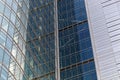 Detail of a glass steel facade of business building in Warsaw Royalty Free Stock Photo