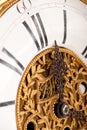 Detail of gold and white historic clock