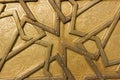 Detail of a golden door in Fez Royal Palace, Morocco