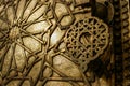 Detail of a golden door in Fez Royal Palace, Morocco