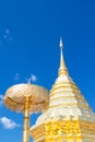 Detail of the golden stupa of Wat Doi Suthep, Chiang Mai, Thailand Royalty Free Stock Photo