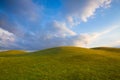 Golf course with blue sky Royalty Free Stock Photo