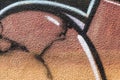 Detail of a graffiti art on a wall Royalty Free Stock Photo