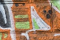 Detail of a graffiti art on a wall Royalty Free Stock Photo