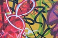 Detail of Graffiti on painted wall Royalty Free Stock Photo