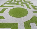 Detail of a grass labyrinth