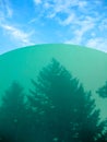 Detail of green balloon tent Royalty Free Stock Photo