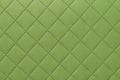 Detail of green sewn leather, green leather upholstery background pattern