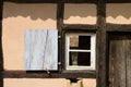 Detail of half timbered house at the ecomusee in Alsace Royalty Free Stock Photo