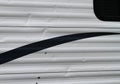 Detail of hall damage on a recreational vehicle