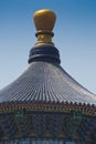 Detail of The Hall of Prayer for Good Harvests, Temple of Heaven, , located in the Dongcheng District, Beijing. Royalty Free Stock Photo