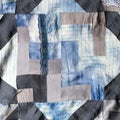 Detail of hand-stitched patchwork quilt