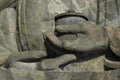 Detail of hands of Great Buddha Royalty Free Stock Photo