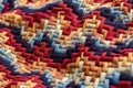 detail of a handwoven tapestry pattern