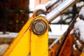 detail of heavy construction machine,bulldozzer Royalty Free Stock Photo
