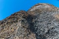 Detail of hexagonal basalt rocks at Hljodaklettar on Iceland