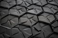 detail of a hexagonal rubber mat