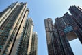 The detail of the high density residential building in Hong Kong.