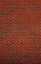 Detail of a high red brick wall Royalty Free Stock Photo