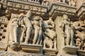 Detail of hindu temple in Khajuraho,India