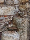 Detail of Historic 11th Century Byzantine Greek Orthodox Church, Athens, Greece Royalty Free Stock Photo