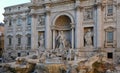 Detail of The historic Trevi Fountain in Rome in Italy. Royalty Free Stock Photo