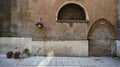 Detail of historical house in Tivoli in Italy near Rome Detail of the Renaissance villa Royalty Free Stock Photo