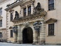 Detail of the Historical Residence Castle in the Old Town of Dresden, the Capital City of Saxony Royalty Free Stock Photo