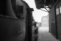 Detail of the historical train at Radegast Station in Poland