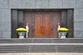 Detail of Ho Chi Minh Tomb mausoleum in Hanoi, Vie Royalty Free Stock Photo