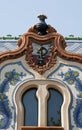 Detail of the house of architect Ferenc Raichle in Subotica Royalty Free Stock Photo