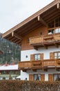 Detail of a house in typical Bavarian style in Chiemgau in Bavaria