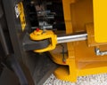 Detail of hydraulic bulldozer piston excavator arm Royalty Free Stock Photo