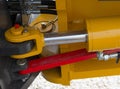 Detail of hydraulic bulldozer piston excavator arm Royalty Free Stock Photo