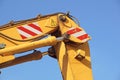 Detail of hydraulic bulldozer piston excavator arm Royalty Free Stock Photo