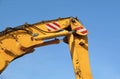 Detail of hydraulic bulldozer piston excavator arm Royalty Free Stock Photo