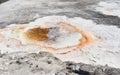 Hydrothermal area of Mammoth Hot Springs, Yellowstone National Park, Wyoming, USA Royalty Free Stock Photo