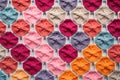 detail image of hexagonal knitting pattern Royalty Free Stock Photo
