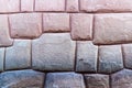 Detail of Inca`s perfect stonework Royalty Free Stock Photo