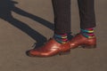 Detail of an Indian handsome man posing in an urban context Royalty Free Stock Photo