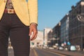 Detail of an Indian handsome man posing in an urban context Royalty Free Stock Photo