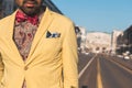 Detail of an Indian handsome man posing in an urban context Royalty Free Stock Photo