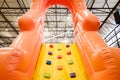 Detail of an inflatable castle to bounce Royalty Free Stock Photo