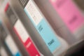Detail of Inkjet Printer Cartridges Royalty Free Stock Photo